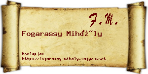 Fogarassy Mihály névjegykártya